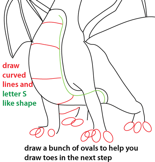 Step 13 : Drawing Spyro from Spyro the Dragon Easy Steps Lesson
