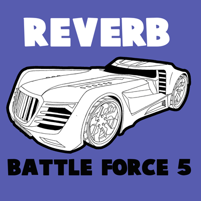 How to draw the Reverb from Hot Wheels' Battle Force 5 with easy step by step drawing tutorial