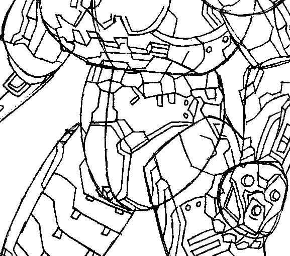 Step 12 : Drawing Spartans from Halo Easy Steps Lesson