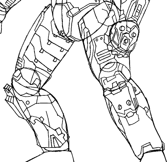 Step 13 : Drawing Spartans from Halo Easy Steps Lesson