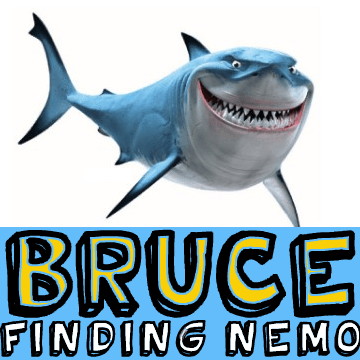 How to draw Bruce from Finding Nemo with easy step by step drawing tutorial