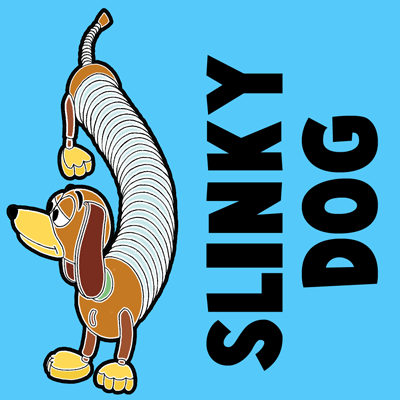 How to draw Slinky Dog from Toy Story with easy step by step drawing tutorial