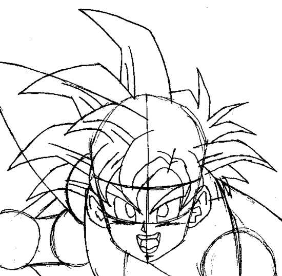 Step 11 : Drawing Gohan from Dragon Ball Easy Steps Lesson