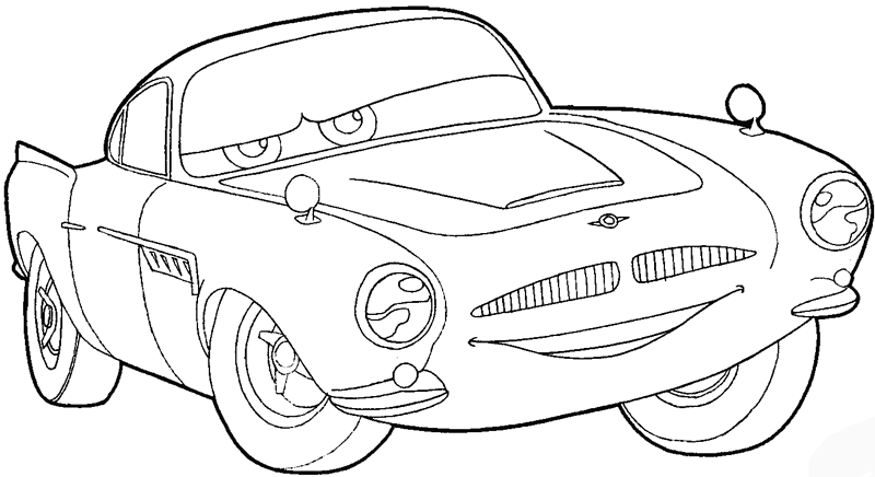 How to draw Finn Mc Missile from Pixar’s Cars with easy step by step drawing tutorial