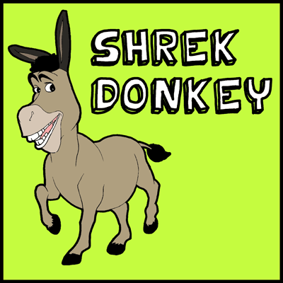 How to draw Donkey from Shrek with easy step by step drawing tutorial