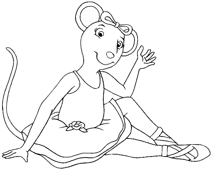 How to draw Angelina Ballerina with easy step by step drawing tutorial
