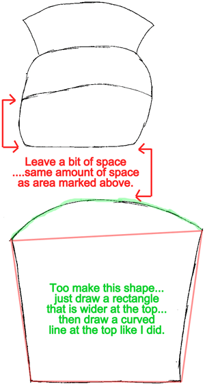 Step 3 : Drawing Plankton’s Chum Bucket from Spongebob Squarepants Easy Steps Lesson