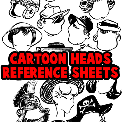 How to Draw Cartoon Faces and Heads Reference Sheets Guides