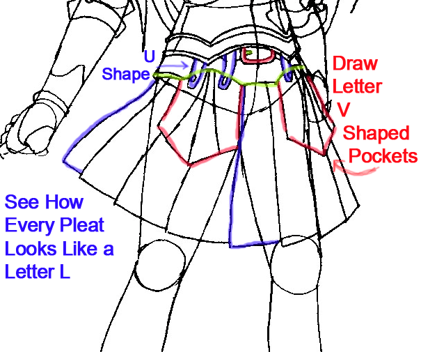 Step 9 : Drawing Erza Scarlet from Fairy Tail in Easy Steps Lesson