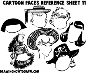 Cartoon Faces Reference Sheets and Examples 11