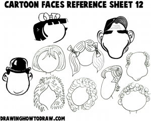 Cartoon Faces Reference Sheets and Examples 12