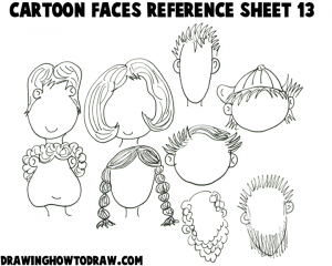 Cartoon Faces Reference Sheets and Examples 13