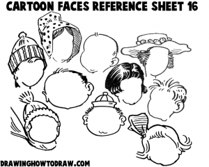 Cartoon Faces Reference Sheets and Examples 16
