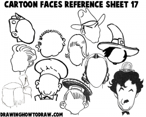 Cartoon Faces Reference Sheets and Examples 17