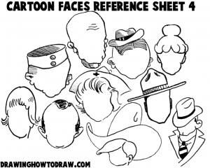 Cartoon Faces Reference Sheets and Examples 4