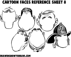 Cartoon Faces Reference Sheets and Examples 8