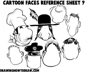 Cartoon Faces Reference Sheets and Examples 9