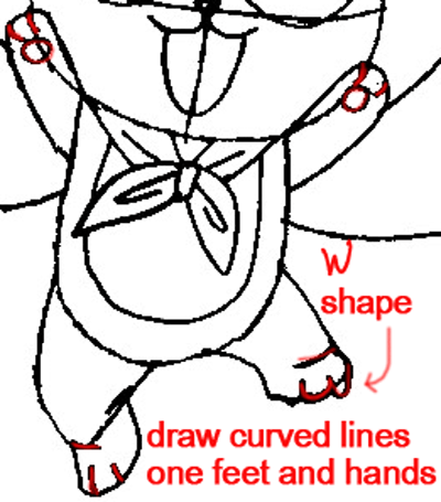 Step 9 : Drawing Exceed Happy from Fairy Tail in Easy Steps Lesson