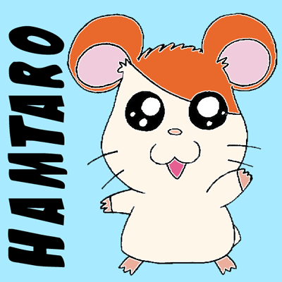 How to Draw Hamtaro the Cartoon Pet Hamster with Simple Drawing Tutorial -  How to Draw Step by Step Drawing Tutorials