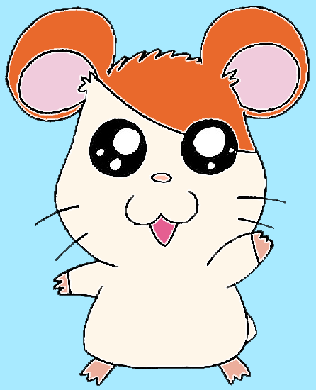 How to Draw Hamtaro the Cartoon Pet Hamster with Simple Drawing Tutorial
