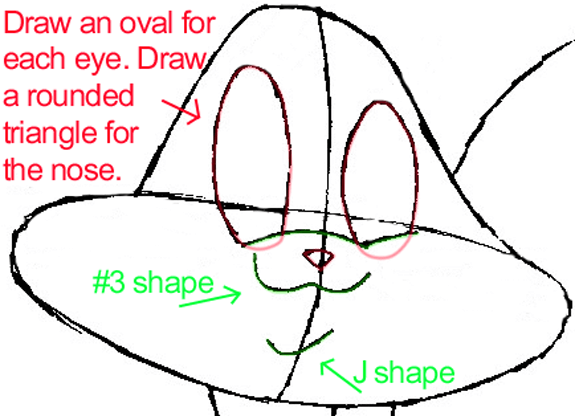 Step 6a : Drawing Penelope Pussycat from Looney Tunes in Easy Steps Lesson