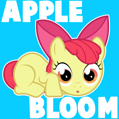 How to draw Apple Bloom from My Little Pony with easy step by step drawing tutorial