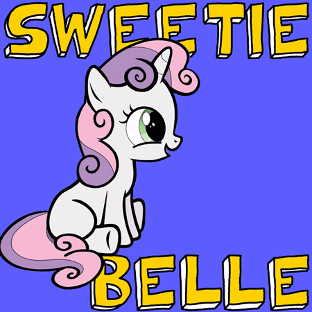 How to draw Sweetie Belle from My Little Pony: Friendship is Magic with easy step by step drawing tutorial