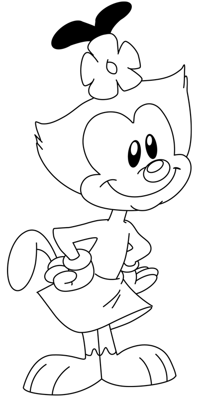 How to draw Dot Warner from Animaniacs with easy step by step drawing tutorial
