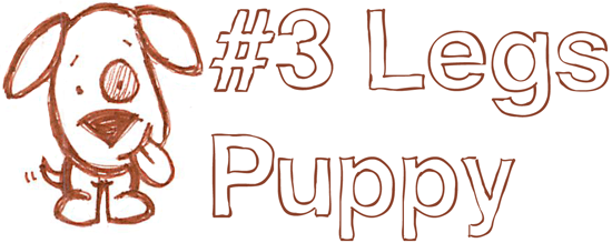 Как нарисовать комичного щенка с ушами №3