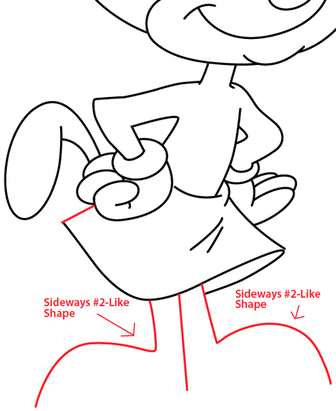 Step 12 : Drawing Dot Warner from Animaniacs in Easy Steps Lesson