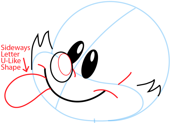 Step 5 : Drawing Wakko Warner from Animaniacs in Easy Steps Lesson