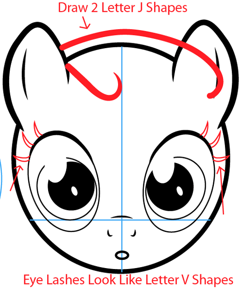 Step 6 : Drawing Apple Bloom from My Little Pony in Easy Steps Lesson