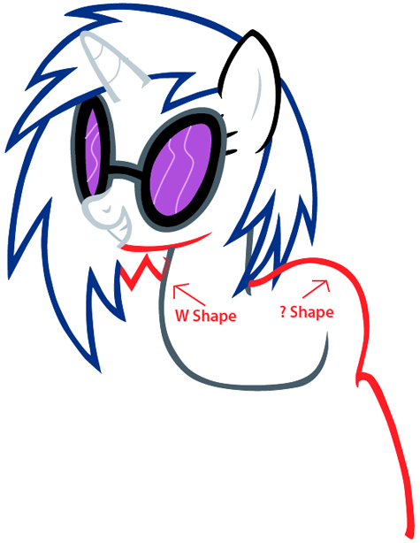 Step 9 : Drawing Vinyl Scratch from My Little Pony in Easy Steps Lesson