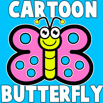 How to Draw Cartoon Butterflies Drawing Tutorial for Preschoolers and Children