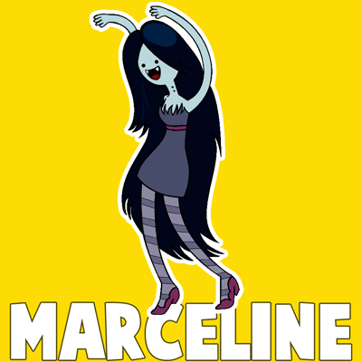 How to draw Marceline from Adventure Time with easy step by step drawing tutorial