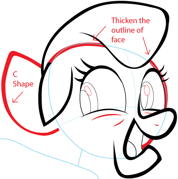 Step 6 : Drawing Granny Smith from My Little Pony: Friendship is Magic in Easy Steps Lesson