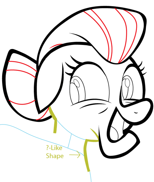 Step 7 : Drawing Granny Smith from My Little Pony: Friendship is Magic in Easy Steps Lesson