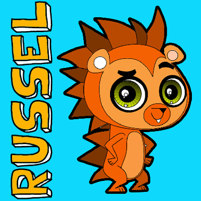 How to draw Russell Ferguson from Littlest Pet Shop with easy step by step drawing tutorial