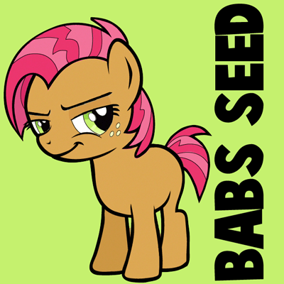 How to draw Babs Seed from My Little Pony: Friendship is Magic with easy step by step drawing tutorial