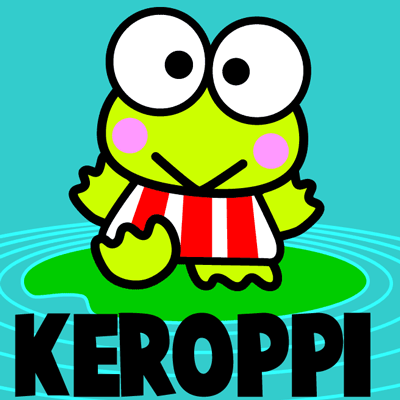 How to Drawing Keroppi from Hello Kitty with Easy Step by Step Drawing Lessons and Tutorials for Kids, Teens