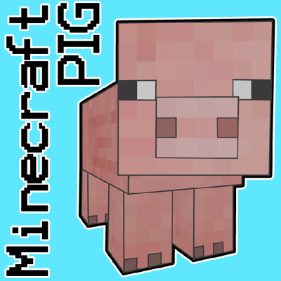 How to draw Pig From Minecraft with easy step by step drawing tutorial