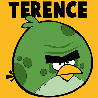 How to draw Terence from Angry Birds Space with easy step by step drawing tutorial