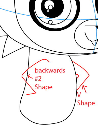 Step 8 : Drawing Russell Ferguson from Littlest Pet Shop in Easy Steps Lesson
