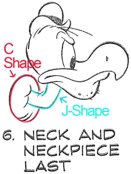 Draw the neck