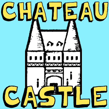 How to Draw Draw Simple Cartoon Chateau Castles