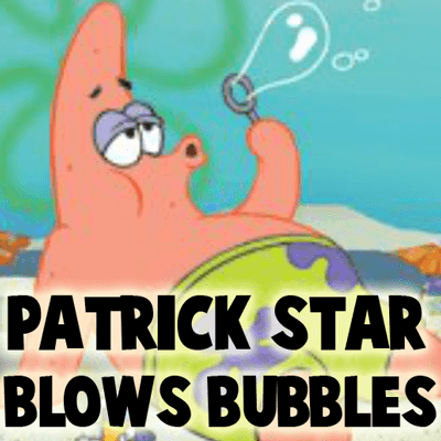 How to Draw Patrick Star from Spongebob Squarepants Blowing Bubbles
