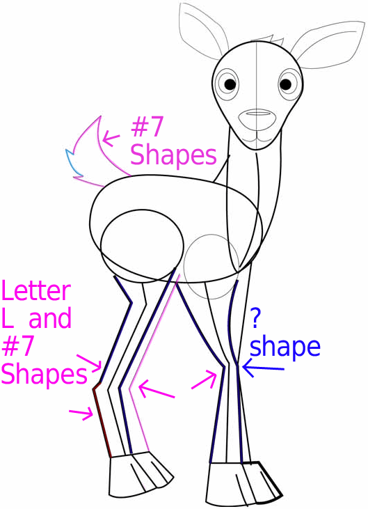 How to Draw Cartoon Baby Deer with Step by Step Drawing Lesson - How to Draw  Step by Step Drawing Tutorials