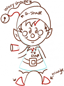 How to Draw a Christmas Elf with Easy Steps Drawing Tutorial - How to