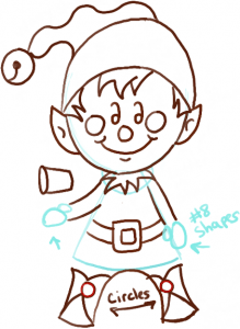 How to Draw a Christmas Elf with Easy Steps Drawing Tutorial - How to