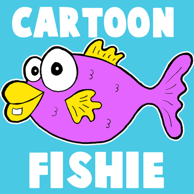 How to Draw Cartoon Fish with Basic Shapes for Kids
